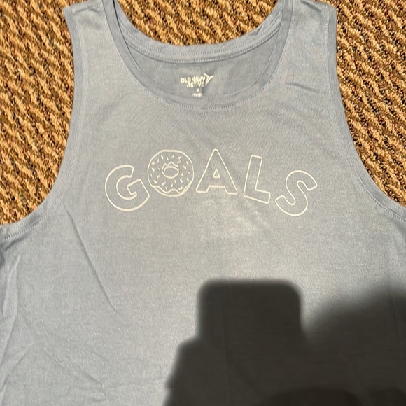 Old navy gray blue donut goals workout tank - Picture 2 of 3